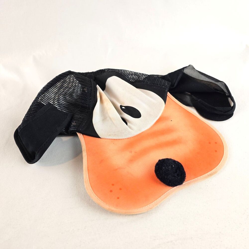 Vintage Goofy Hat Kids Vintage Black Orange Mesh Costume Cap Atlas Made in USA